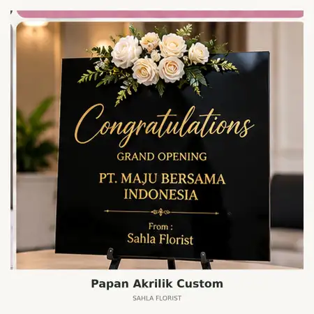 Papan Bunga Akrilik Pasteur